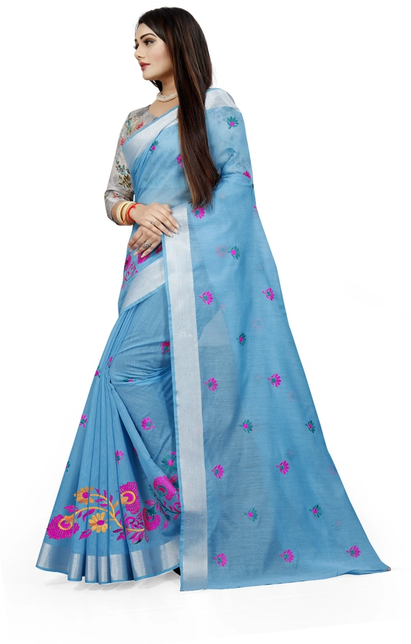 Bam-Emb-Skyblue - Free, Light Blue