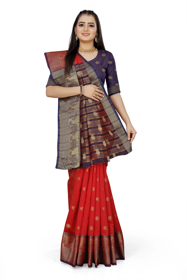 Banarasi-Kamal-Red - Free, Red