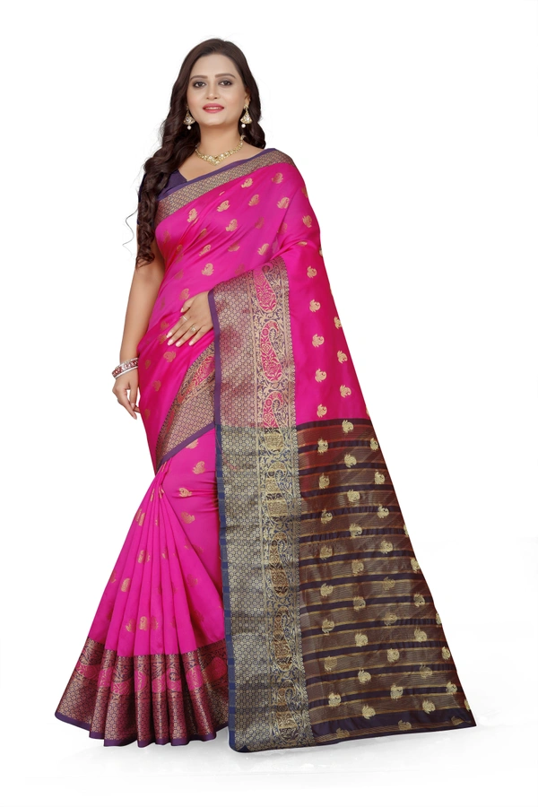 Banarasi-Makkai-Pink - Free, Pink