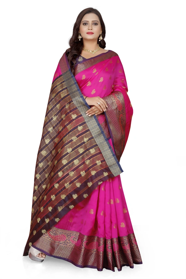 Banarasi-Makkai-Pink - Free, Pink