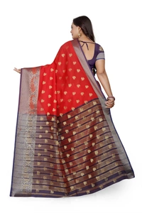 Banarasi-Makkai-Red - Free, Red