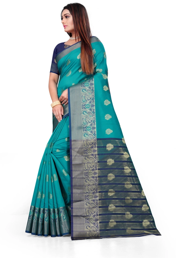Banarasi-Newpeacock-Green - Free, Green