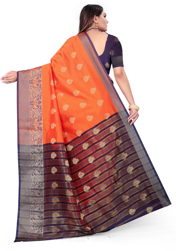 Banarasi-Newpeacock-Orange - Free, Orange