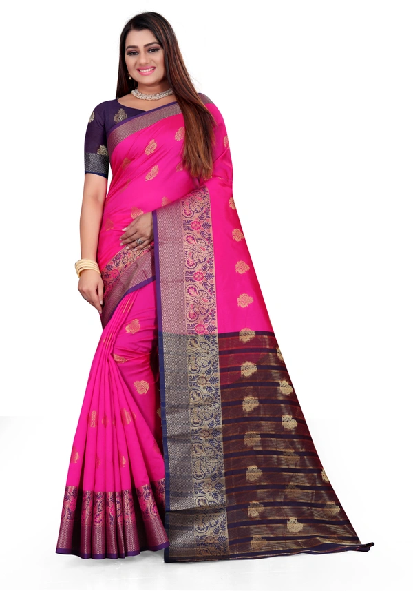 Banarasi-Newpeacock-Pink - Free, Pink