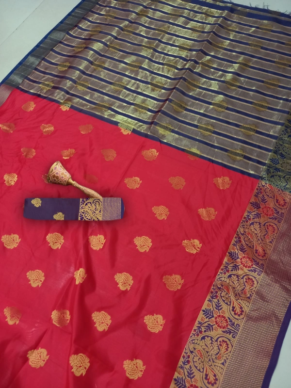 Banarasi-Newpeacock-Red - Free, Red