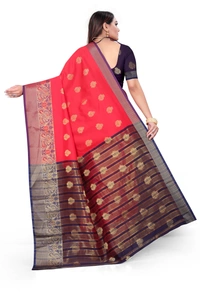 Banarasi-Newpeacock-Red - Free, Red