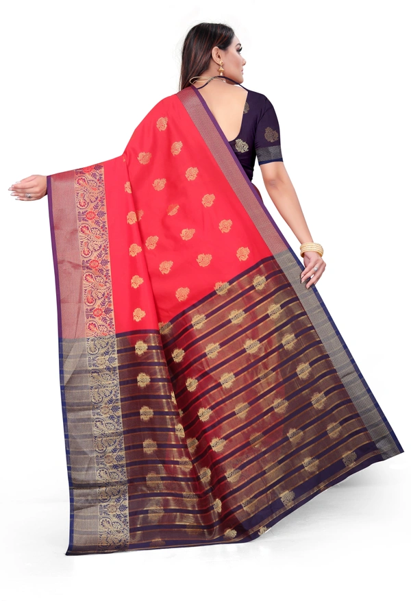 Banarasi-Newpeacock-Red - Free, Red