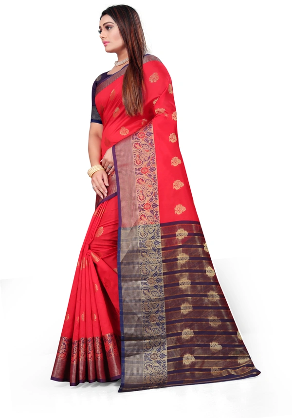 Banarasi-Newpeacock-Red - Free, Red