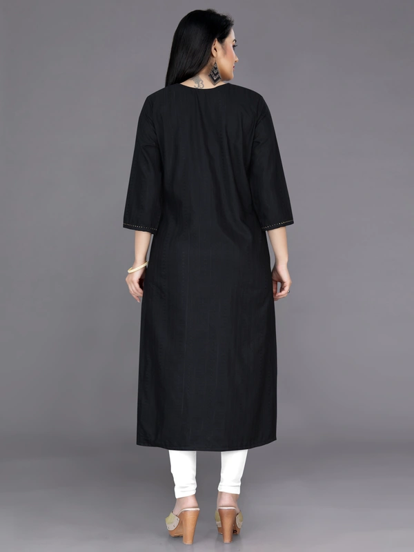 CottonKurti-Black - S, Black