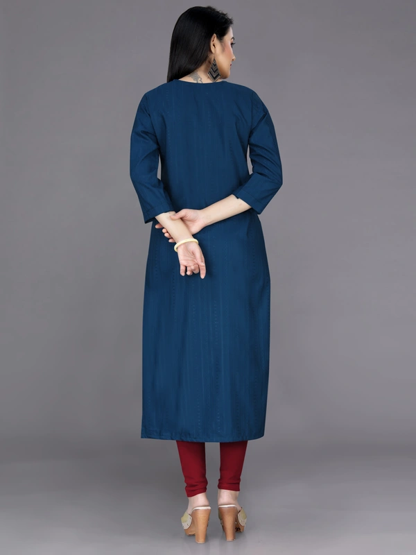 CottonKurti-Dark Blue - XL, Blue