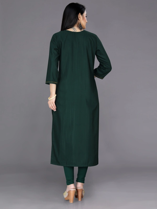CottonKurti-Dark Green - M, Green