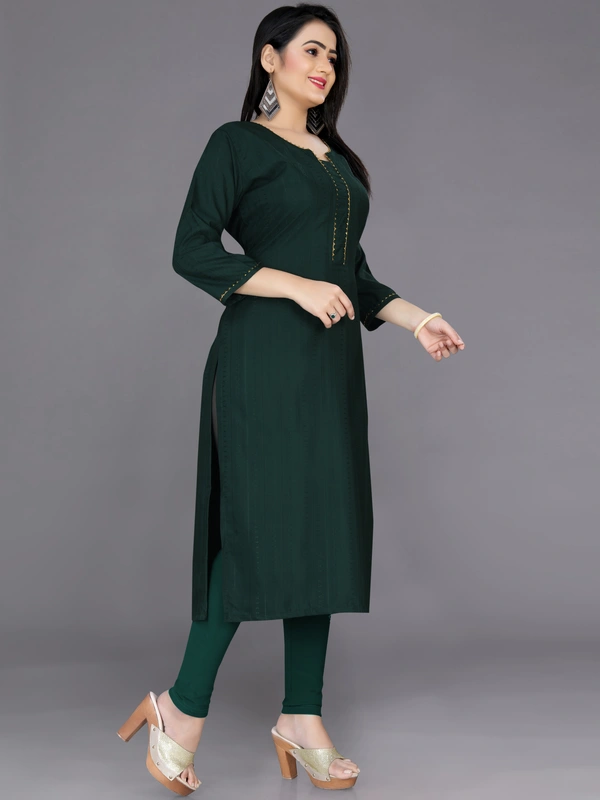 CottonKurti-Dark Green - M, Green