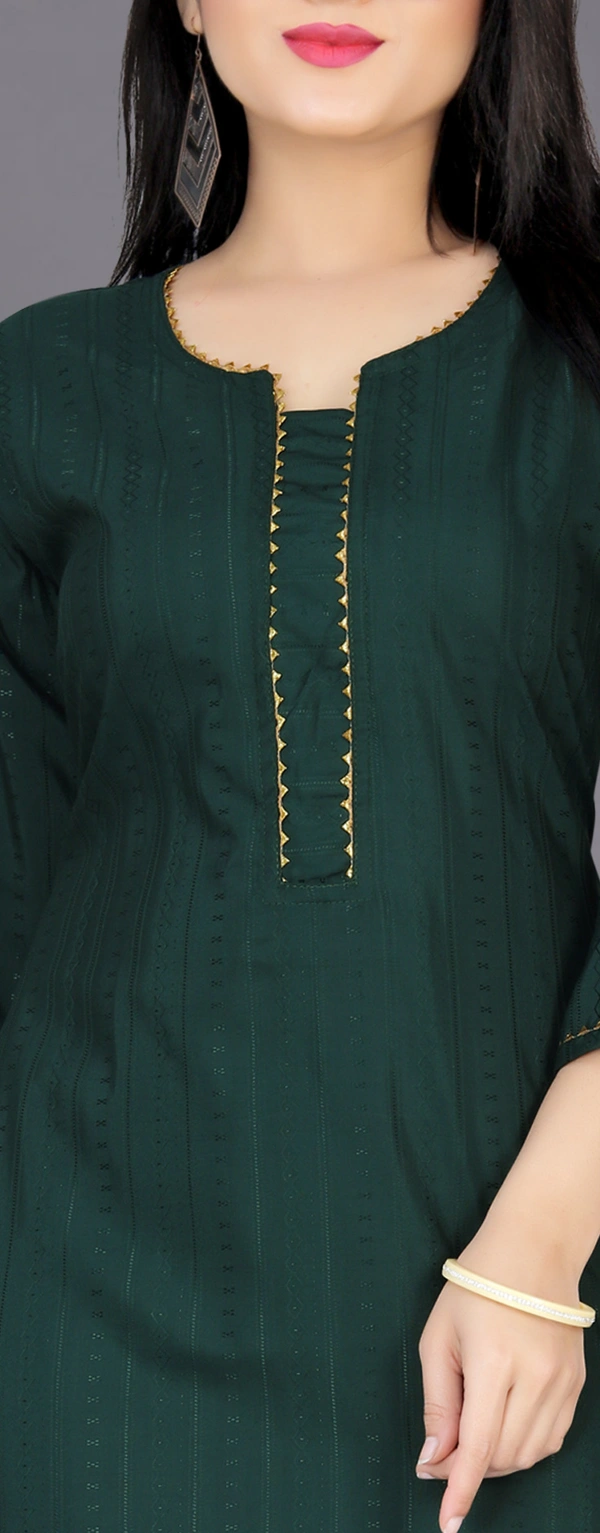 CottonKurti-Dark Green - M, Green