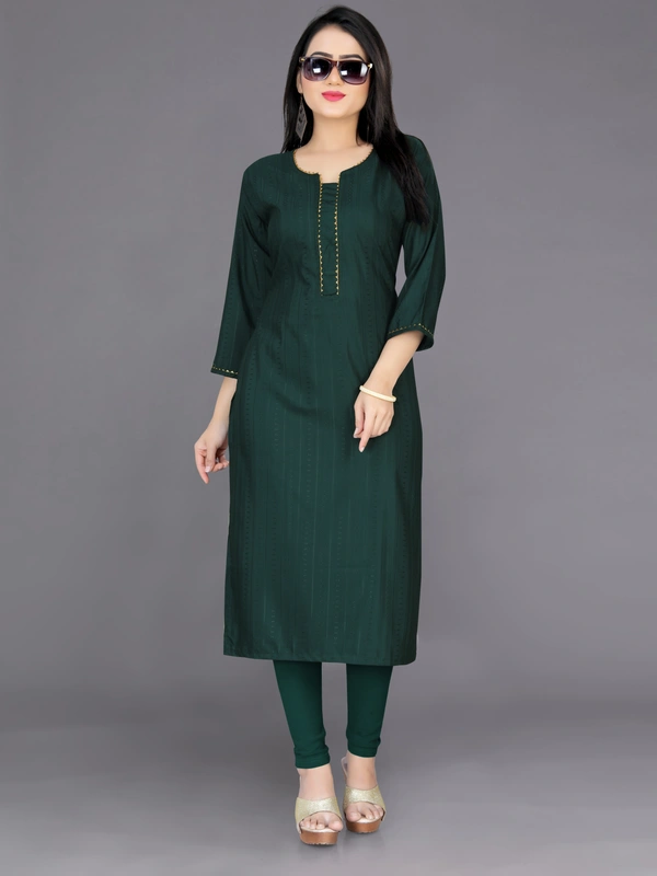 CottonKurti-Dark Green - M, Green