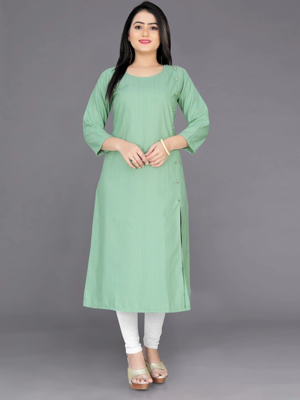 CottonKurti-Green - L, Light Green