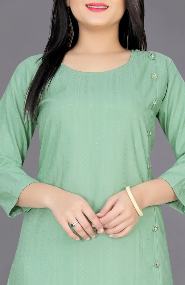 CottonKurti-Green - L, Light Green