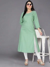 CottonKurti-Green - L, Light Green