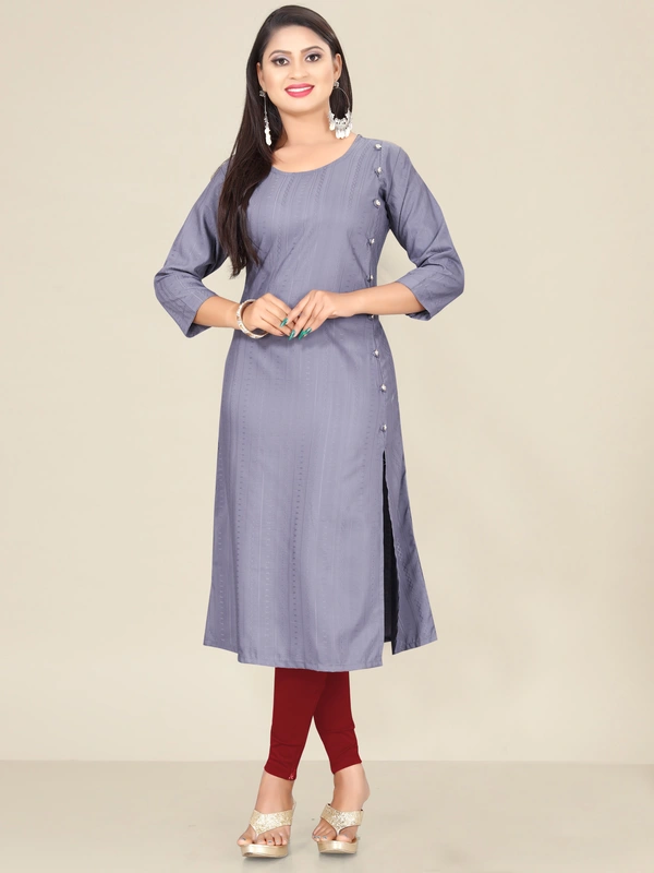 CottonKurti-Grey - XL, Grey