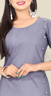CottonKurti-Grey - XL, Grey