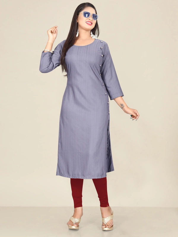 CottonKurti-Grey - XL, Grey