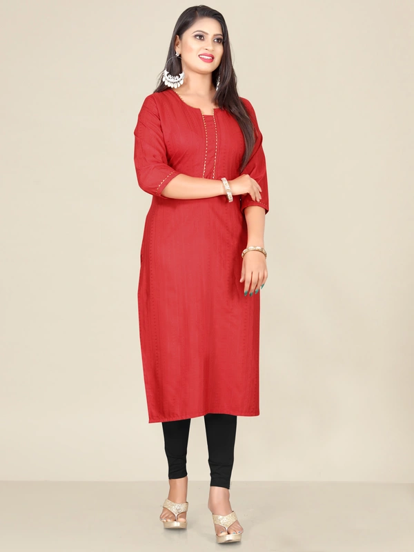 CottonKurtiightred - L, Red