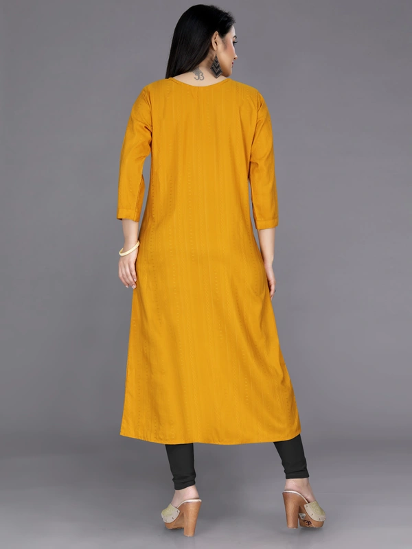 CottonKurtiustard - XXL, Yellow