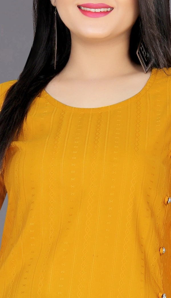 CottonKurtiustard - XXL, Yellow