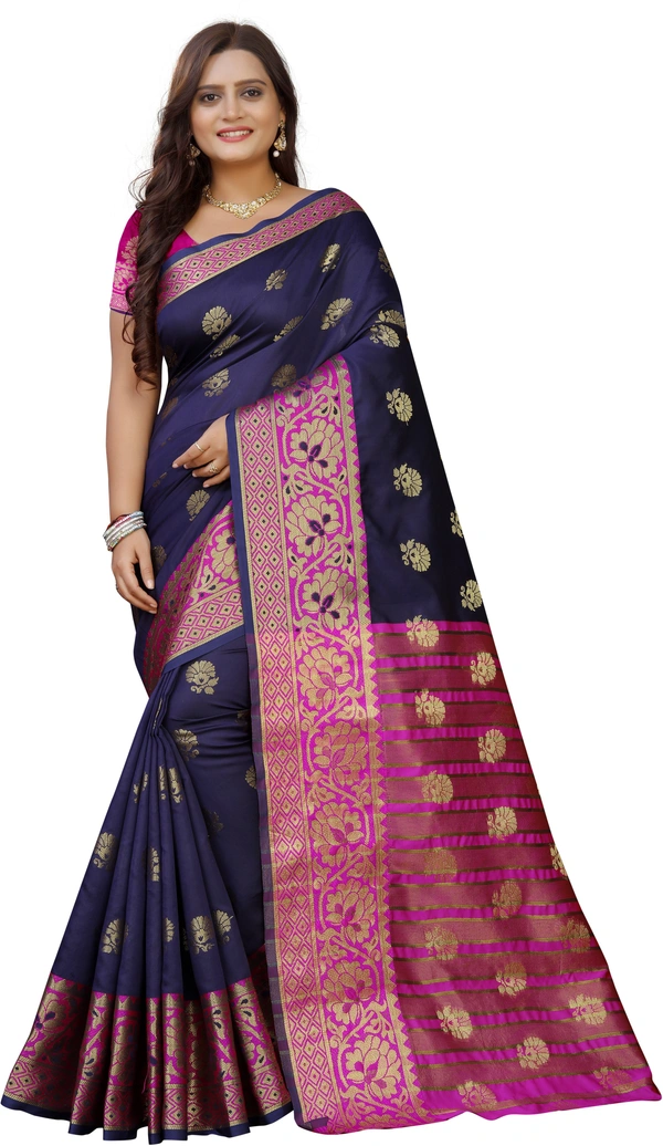 Jv-Flower-Navyblue - Free, Dark Blue::Pink
