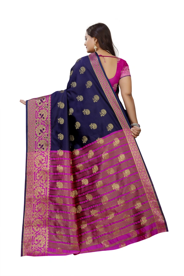 Jv-Flower-Navyblue - Free, Dark Blue::Pink