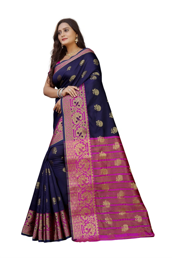 Jv-Flower-Navyblue - Free, Dark Blue::Pink