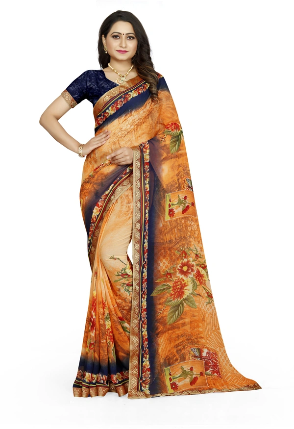 Printed-03-Orange - Free, Blue::Orange