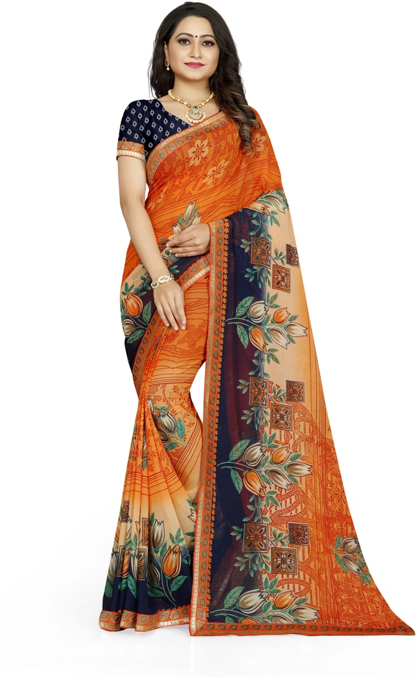 Printed-05-Orange - Free, Blue::Orange