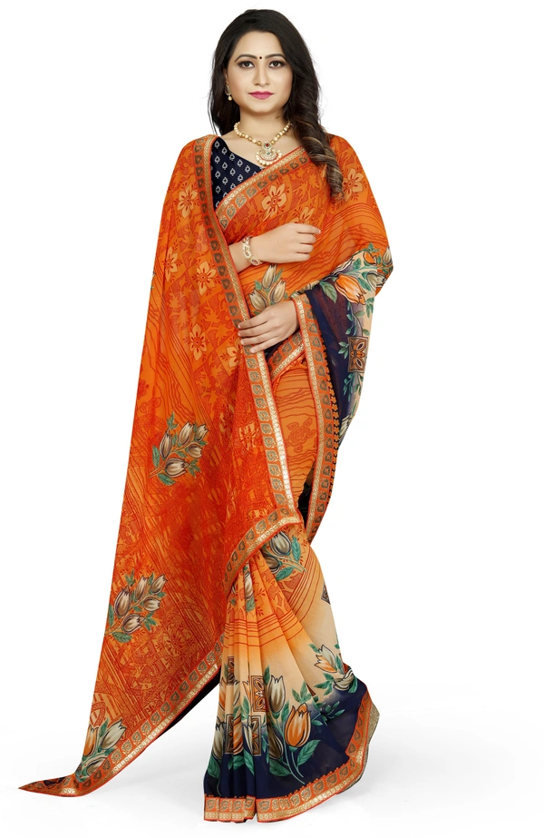 Printed-05-Orange - Free, Blue::Orange