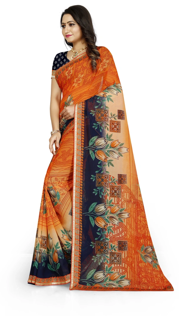 Printed-05-Orange - Free, Blue::Orange