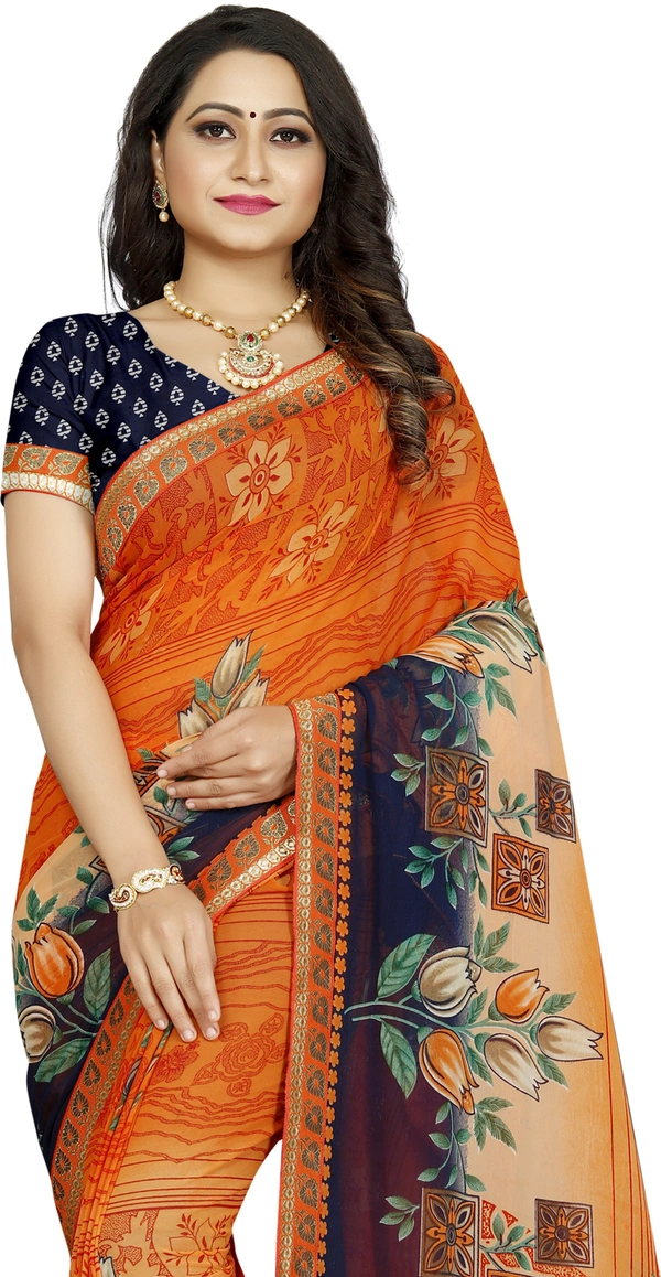 Printed-05-Orange - Free, Blue::Orange