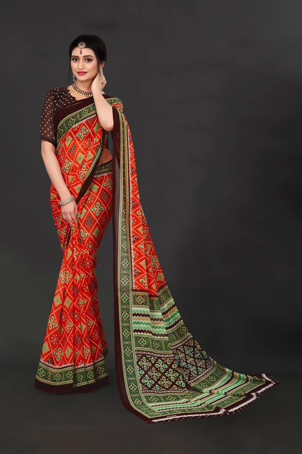 Printed-08-Maroon - Free, Red