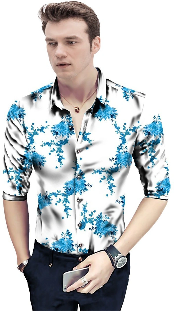 Shirt Blueflower Light Blue