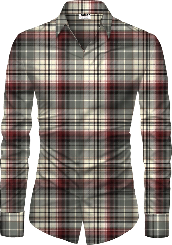 Shirt Chex Brown