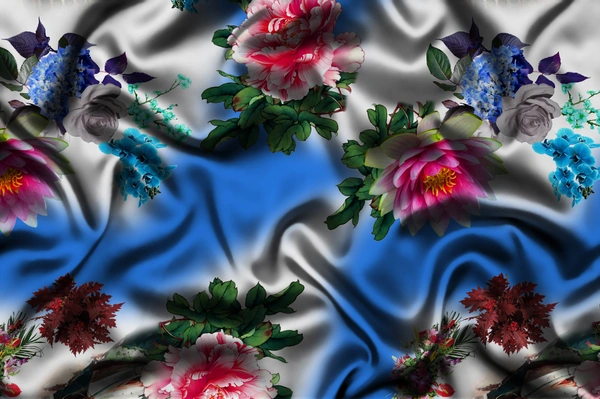 Shirt Flower Treeblue Blue