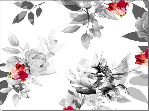 Shirt Redblack Flower