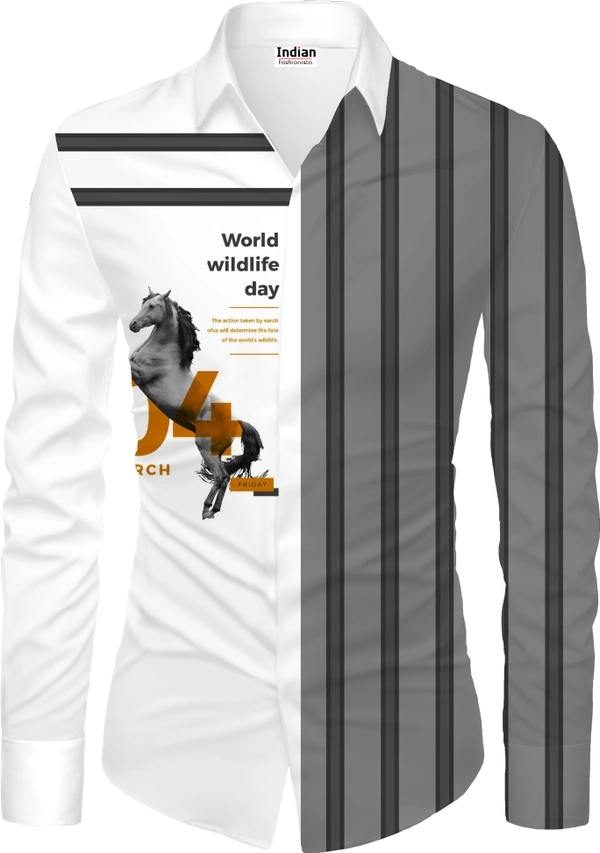Shirt Singlehorse Grey-White