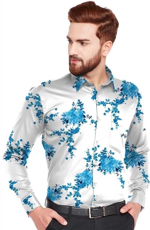 StichedShirt Blueflower - S