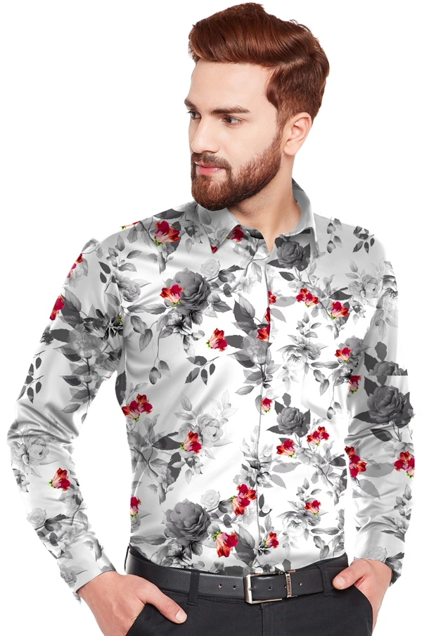 StichedShirt RedblackFlower - S