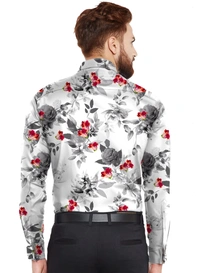 StichedShirt RedblackFlower - S