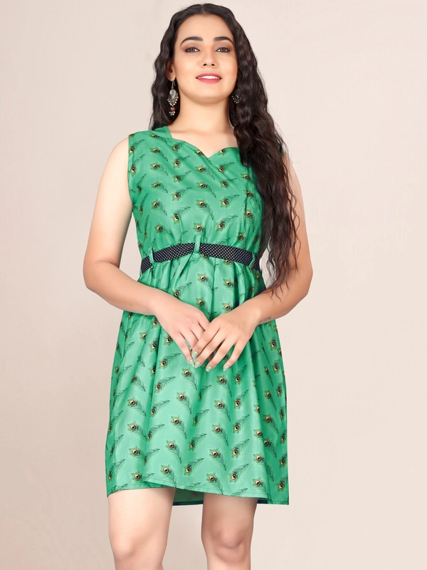 Tops Peach - L, Dark Green