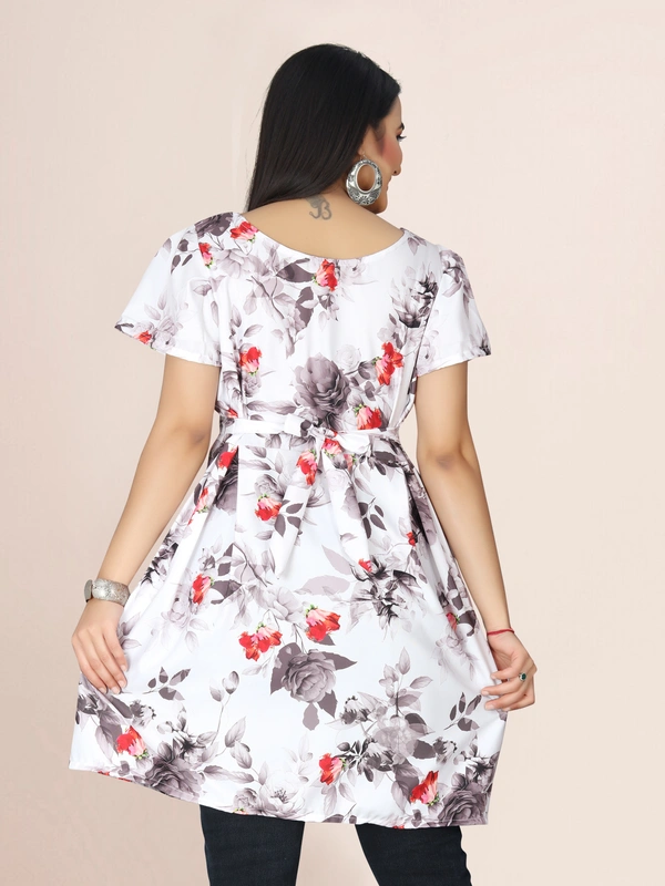 Tops Redblackflower - M, Multicolor