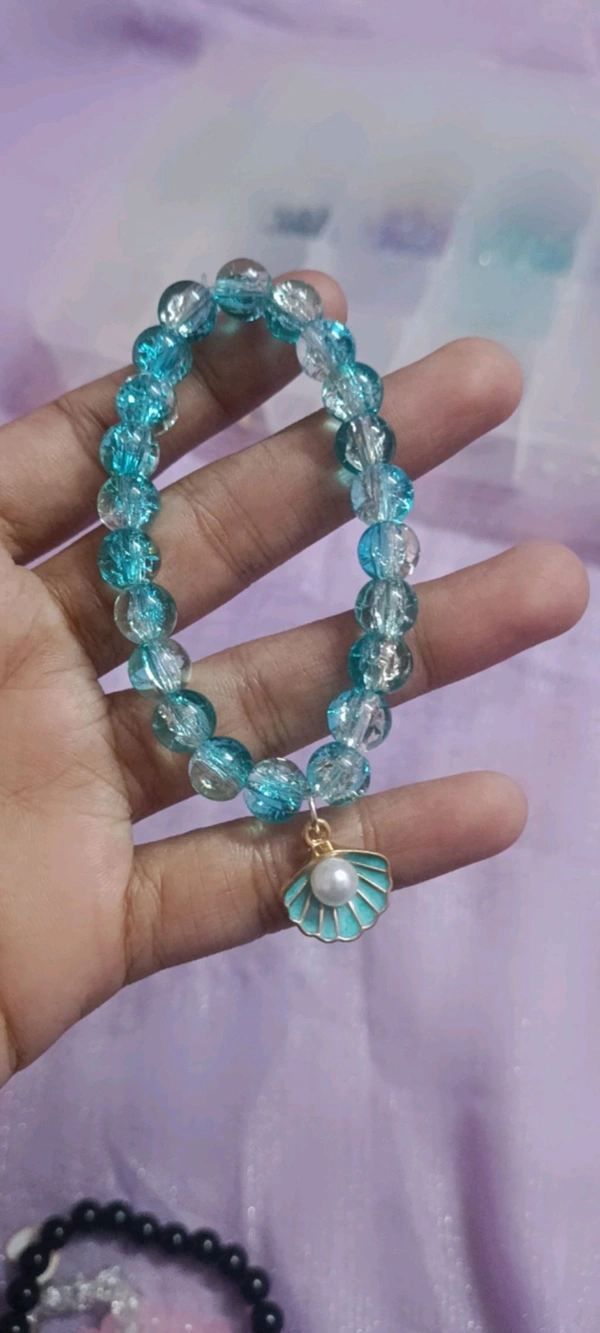 Jelly And Crackle Beads Bracelet - 001 Click Here For More Designs