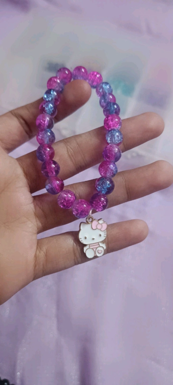 Jelly And Crackle Beads Bracelet - 002