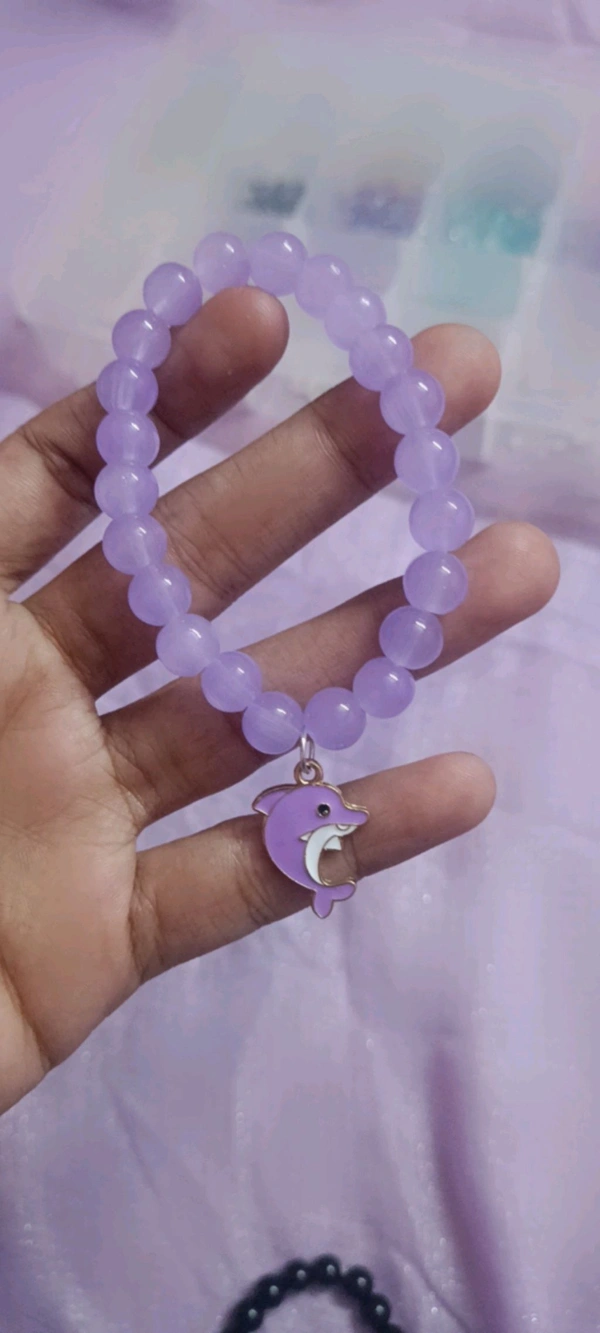 Jelly And Crackle Beads Bracelet - 004
