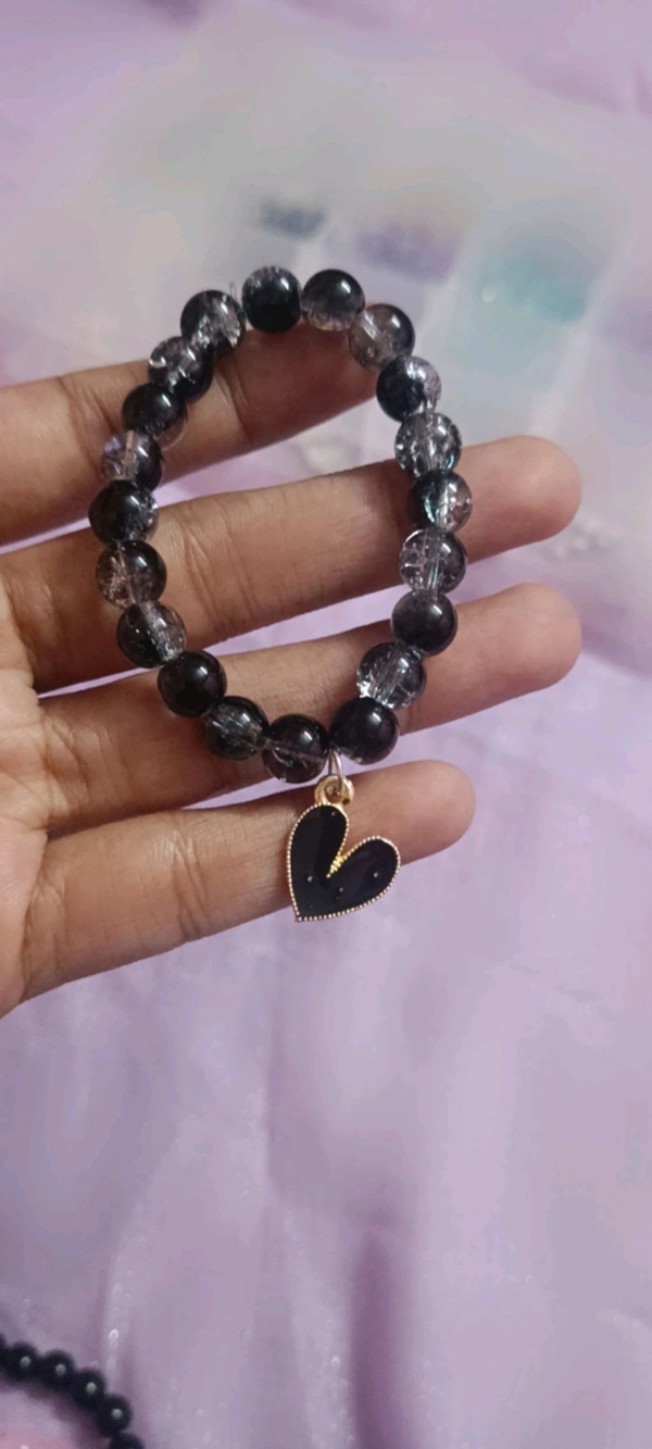 Jelly And Crackle Beads Bracelet - 005